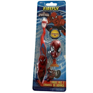 Firefly Marvel Spider-Man Toothbrush Travel Kit w/Cap Red New